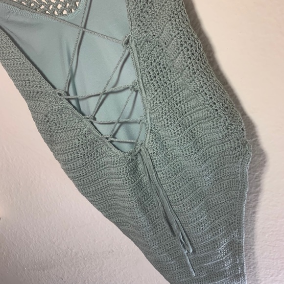 NWT Sage knitted one piece swimsuit with tie back - Picture 15 of 15